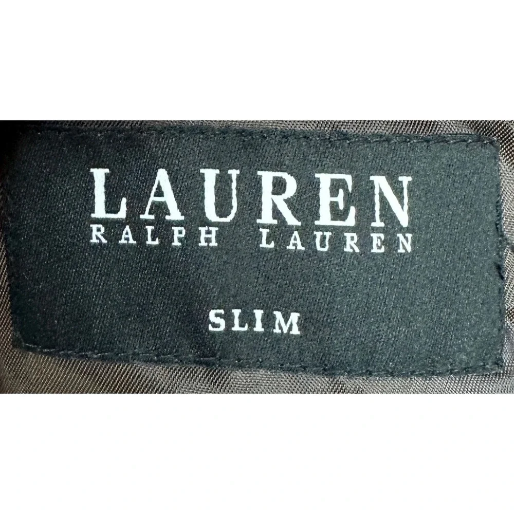 Lauren Ralph Lauren Blazer Mens 48L Slim Brown Suede 100% Leather Sport Coat